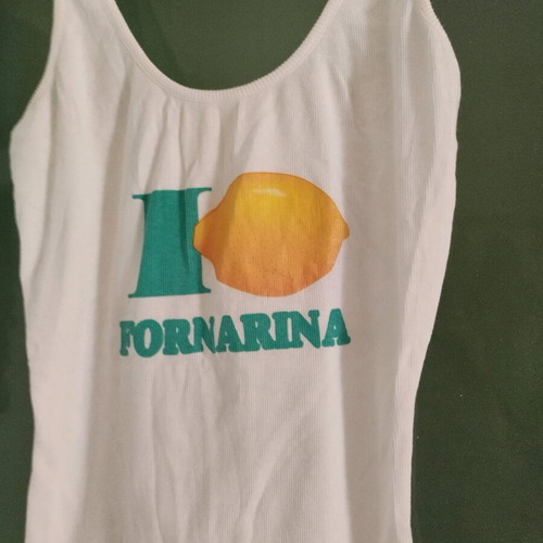 Fornarina tank top with straps, white, size S