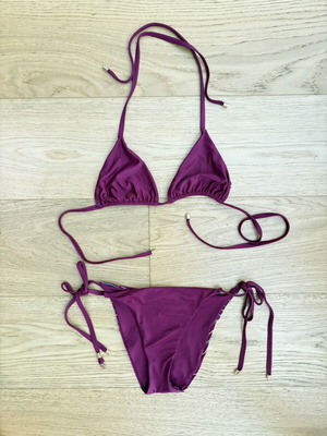 Mitos bikini with embroidery, size small, like new, purple