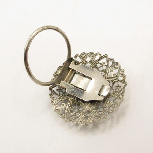 Vintage scarf clip with mother of pearl 3.3 cm like new
