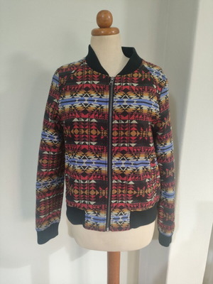 Volcom women's cotton jacket S new, black multicolor