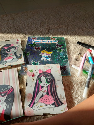 Powerpuff Girls 3+1 Girly Hand-Painted Photo Frames