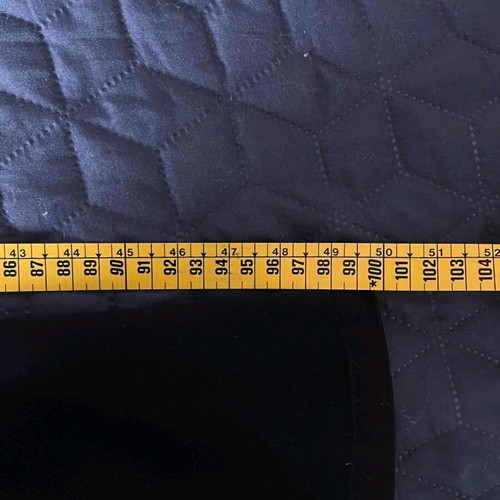 Black pants used with leatherette details, size S