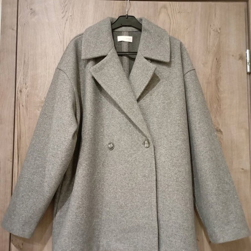 Oversized cross coat Zara like new, gray, size M