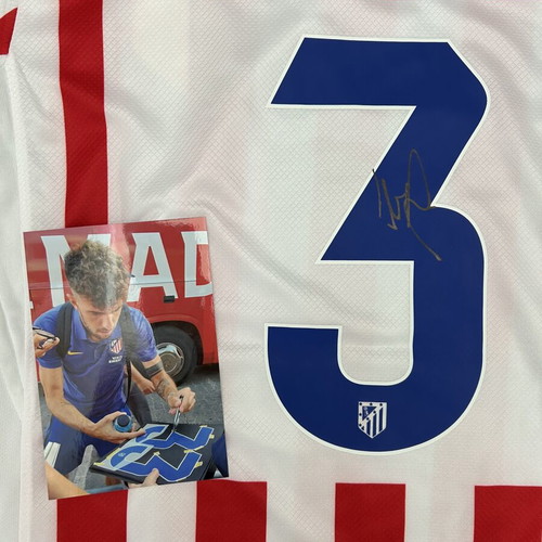 Signed Matteo Ruggeri Atletico Madrid shirt new, size L