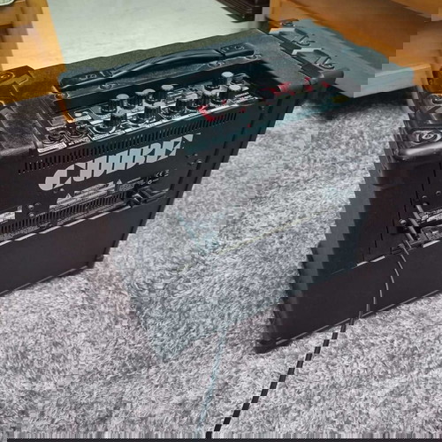 Roland Cube 20XL amplifier used with acoustic guitar simulator