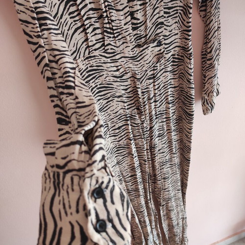 Mango jumpsuit like new, viscose zebra print, sizes XS-S