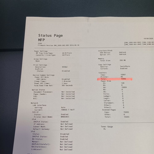 Triumph-Adler 2256 A3/A4 Laser Multifunction Printer with USB and Toner 15K