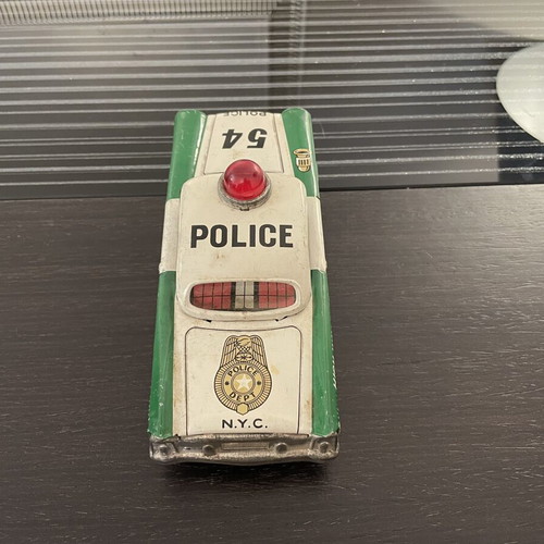 Police Car vintage tin toy Japanese used
