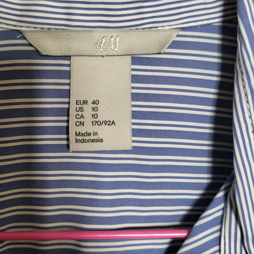 H&M women's shirt like new, striped blue-white, size 40