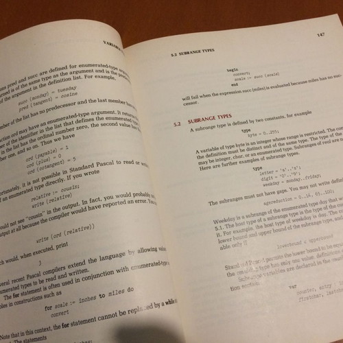 Programming in Pascal book used, 1984, Peter Grogono