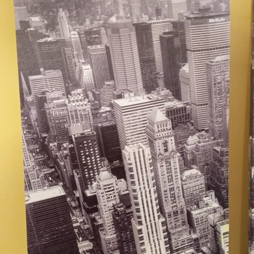 Canvas frames Manhattan skyscrapers set of 3, new