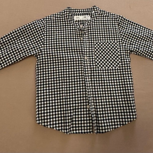 Zara checked shirt with long sleeves, like new, size 18-24 months