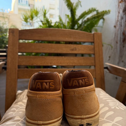 Vans Mid Skool used sneakers size 43 white and brown