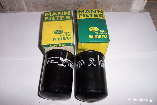  MANN W818/81 - 2 filtra ladiou - VW TARO 1,8-2,2 - TOYOTA HIACE II III - HILUX IV V - CELICA 2,0