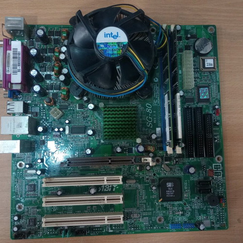 Abit SG-80 motherboard LGA 775 with Pentium 4 3.4GHz and 1GB RAM used