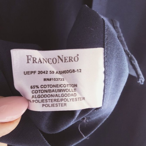 Franco Nero men's long-sleeve shirt XL navy blue, like new