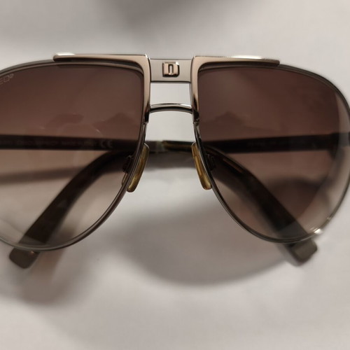 Dsquared2 Sunglasses Aviator with Unique Geometric Top Bar Like New, Brown