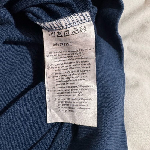 Italy Hoodie Zip-Up like new, size M, navy blue