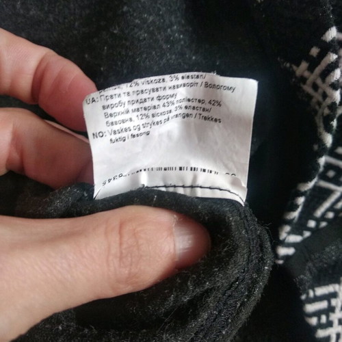Taifun checked skirt like new, black and white, size S