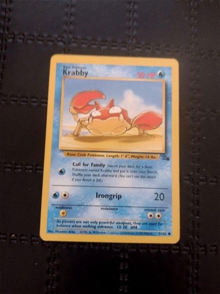 Pokémon karta Krabby 1st edition