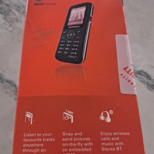 Motorola WX395 mobile phone, sealed in box