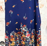 Emery Rose Blue Floral Midi Dress, Size S, Sleeveless