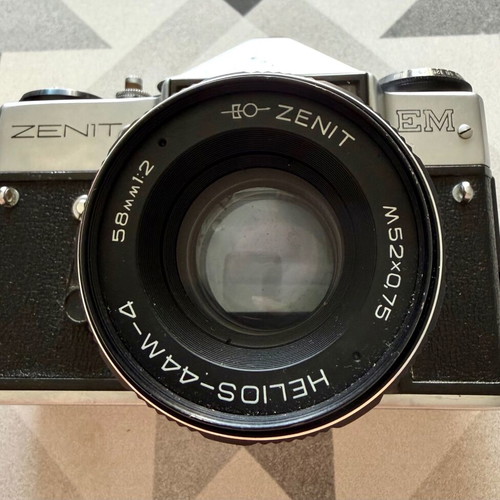 Zenit-E camera with Helios-44-2 58mm f/2 lens used