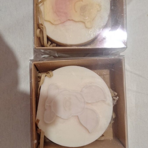 Decorative candles set of 2, new, approx. 8 cm diameter