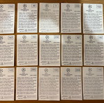 Χαρτάκια Champions League Panini 2001-2002 μεταχειρισμένα, πακέτο 15