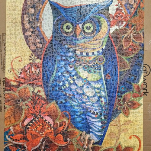 Castorland puzzle 1500 pieces with owl design like new