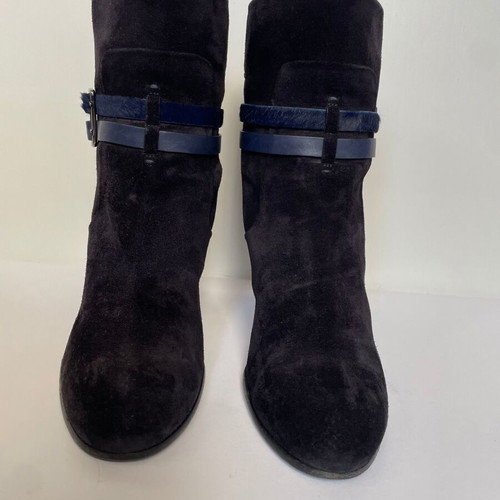 Dior suede ankle boots like new, size 40, navy