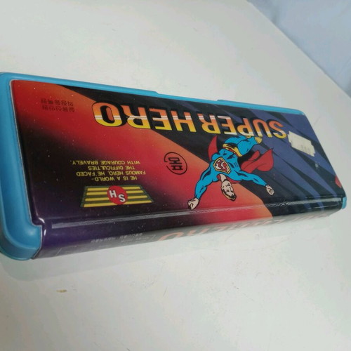 Superhero pencil case 80s with thermometer and clip new