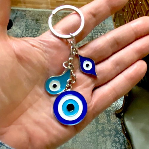Year's Charm Steel Keychain with Enamel