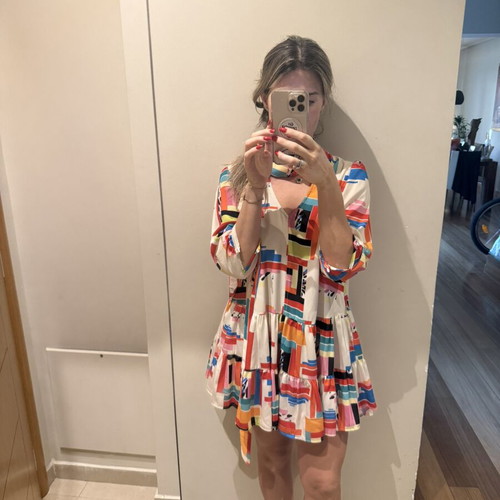 Karavan dress with belt like new, colorful