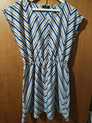 Printed dress like new, multicolor turquoise, size M