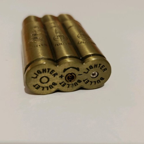 Metal gas lighter bullet shape used