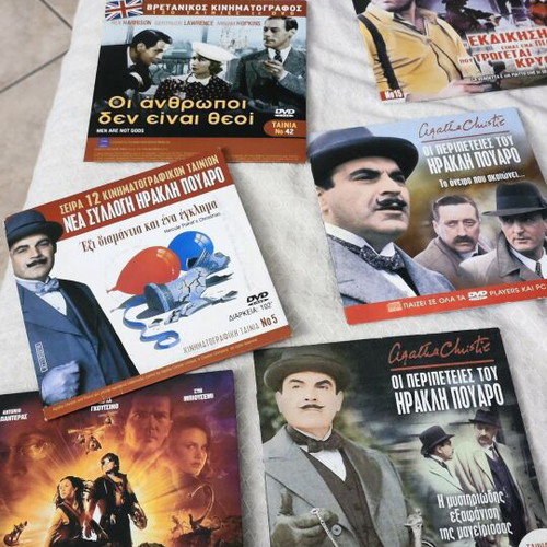 Collection of 78 new DVDs movies, western, Poirot, classic cinema