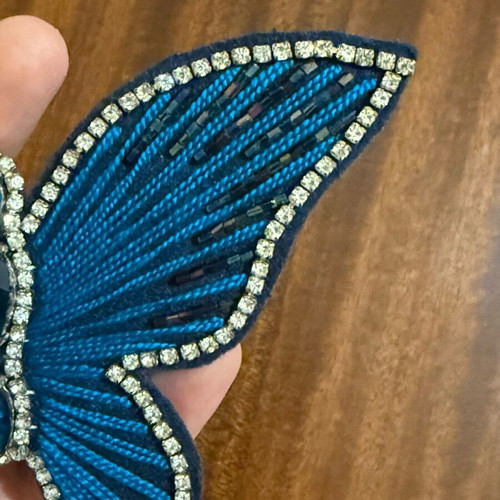 Brooch blue butterfly handmade new
