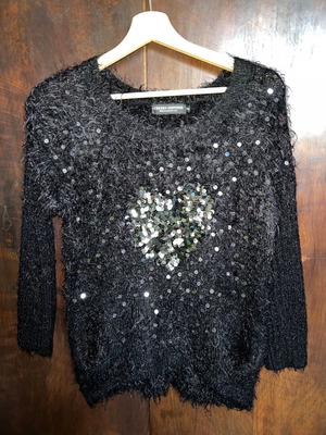 Women's sweater used, black, loose fit size M-L