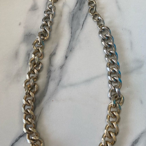 Zara necklace chain used, thick with two-tone effect