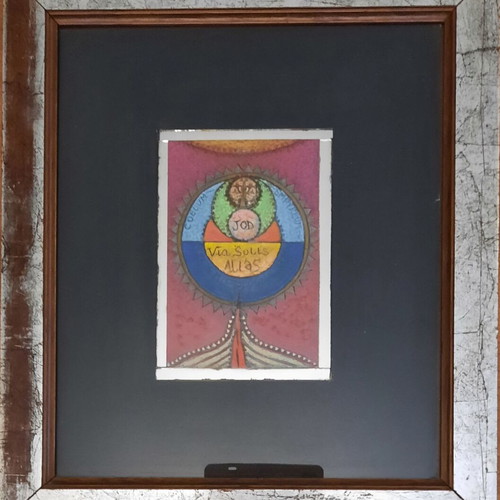 Painting used with frame 33x38 cm