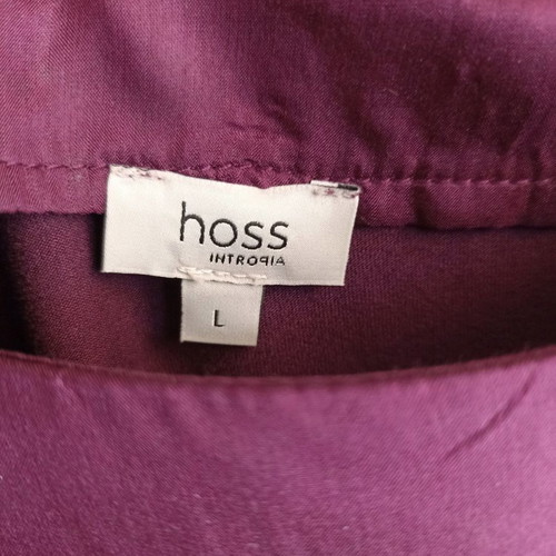 HOSS Intropia dress used, viscose and silk, size large, purple