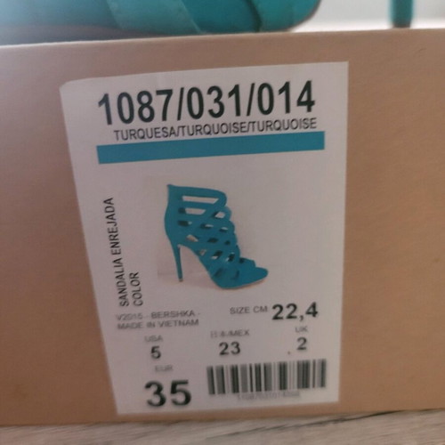 Bershka sandals with heels turquoise size 35 lightly used