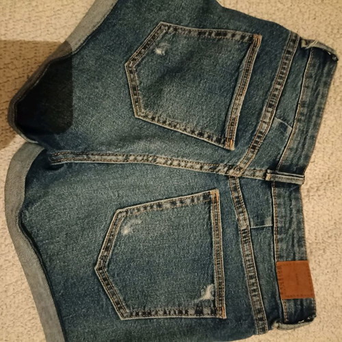 Bershka denim shorts used, size 34, blue
