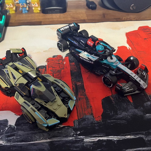 Lego Lamborghini and F1 Petronas cars like new with figures