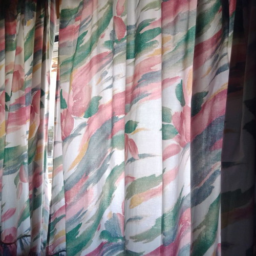 Fabric curtains used, pack of 2, size 1x1.30 each
