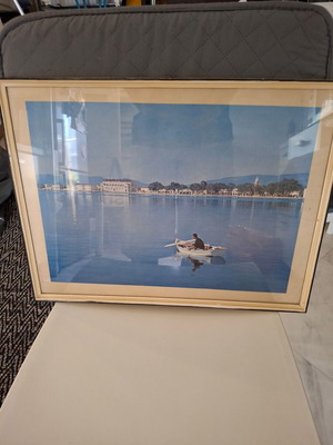 Vintage κάδρο μεταχειρισμένο με πόστερ του Αγίου Διονυσίου Ζακύνθου