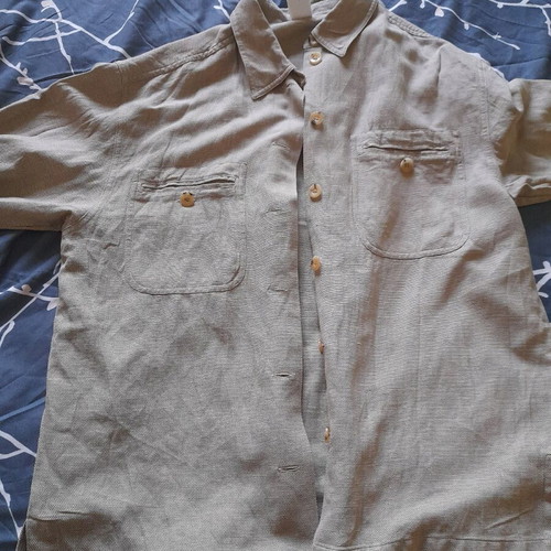 Linen shirt used like new, beige, large-xl