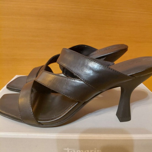 Tamaris Leather Mules size 38 new, black