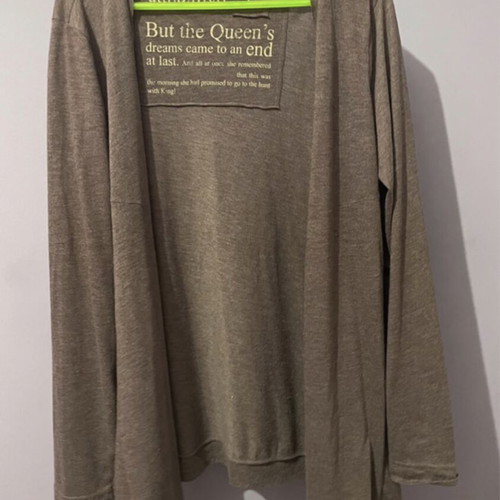 Attrattivo cardigan like new, gray and purple, size L